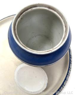 Three (3) Pieces English Wedgwood Jasperware Jar, Trinket Box and Dish<br>

<br><br>

Removal Options:<br><br> Sat (Nov 8) & Sun (Nov 9) 11-3pm, 56 Scotch Hill Rd., Cambridge NY 12816<br><br>

Sat (Nov 15) 12-2pm, TMG Warehouse, 2800 Juniper St., Fairfax, VA 22031<br><br>

Request Shipping (david@themcguiregroupllc.com)