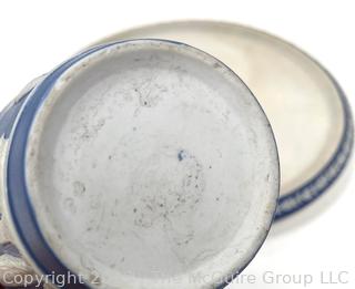 Three (3) Pieces English Wedgwood Jasperware Jar, Trinket Box and Dish<br>

<br><br>

Removal Options:<br><br> Sat (Nov 8) & Sun (Nov 9) 11-3pm, 56 Scotch Hill Rd., Cambridge NY 12816<br><br>

Sat (Nov 15) 12-2pm, TMG Warehouse, 2800 Juniper St., Fairfax, VA 22031<br><br>

Request Shipping (david@themcguiregroupllc.com)