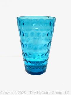 Light Blue Capri Dot Beacon Glass Vase<br>

<br><br>

Removal Options:<br><br> Sat (Nov 8) & Sun (Nov 9) 11-3pm, 56 Scotch Hill Rd., Cambridge NY 12816<br><br>

Sat (Nov 15) 12-2pm, TMG Warehouse, 2800 Juniper St., Fairfax, VA 22031<br><br>

Request Shipping (david@themcguiregroupllc.com) 