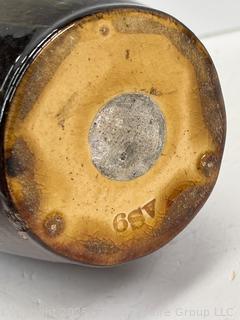 Weller Art Pottery Louwelsa Iris Bottleneck Vase. Note Chip in Rim<br>

<br><br>

Removal Options:<br><br> Sat (Nov 8) & Sun (Nov 9) 11-3pm, 56 Scotch Hill Rd., Cambridge NY 12816<br><br>

Sat (Nov 15) 12-2pm, TMG Warehouse, 2800 Juniper St., Fairfax, VA 22031<br><br>

Request Shipping (david@themcguiregroupllc.com)