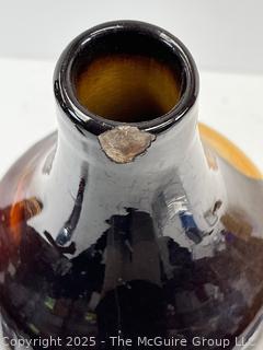 Weller Art Pottery Louwelsa Iris Bottleneck Vase. Note Chip in Rim<br>

<br><br>

Removal Options:<br><br> Sat (Nov 8) & Sun (Nov 9) 11-3pm, 56 Scotch Hill Rd., Cambridge NY 12816<br><br>

Sat (Nov 15) 12-2pm, TMG Warehouse, 2800 Juniper St., Fairfax, VA 22031<br><br>

Request Shipping (david@themcguiregroupllc.com)