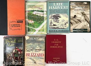 Seven (&) Books Including Blizzard by Phil Stong<br>

<br><br>

Removal Options:<br><br> Sat (Nov 8) & Sun (Nov 9) 11-3pm, 56 Scotch Hill Rd., Cambridge NY 12816<br><br>

Sat (Nov 15) 12-2pm, TMG Warehouse, 2800 Juniper St., Fairfax, VA 22031<br><br>

Request Shipping (david@themcguiregroupllc.com)