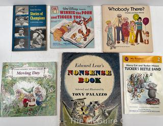 Six (6) Children's and Young Adult Books<br>

<br><br>

Removal Options:<br><br> Sat (Nov 8) & Sun (Nov 9) 11-3pm, 56 Scotch Hill Rd., Cambridge NY 12816<br><br>

Sat (Nov 15) 12-2pm, TMG Warehouse, 2800 Juniper St., Fairfax, VA 22031<br><br>

Request Shipping (david@themcguiregroupllc.com)