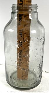 Horlick's Malted Milk Clear Bottle<br>

<br><br>

Removal Options:<br><br> Sat (Nov 8) & Sun (Nov 9) 11-3pm, 56 Scotch Hill Rd., Cambridge NY 12816<br><br>

Sat (Nov 15) 12-2pm, TMG Warehouse, 2800 Juniper St., Fairfax, VA 22031<br><br>

Request Shipping (david@themcguiregroupllc.com)