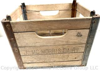 J. McMorris Dairy Milk Bottle Crate <br>

Removal Options:<br><br> Sat (Nov 8) & Sun (Nov 9) 11-3pm, 56 Scotch Hill Rd., Cambridge NY 12816<br><br>

<br><br>

