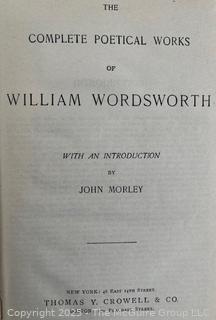 Group of 4 HB Books Including The King's Rangers by John Brick and The Complete Poetical Works of William Wordsworth by John Morley <br>

<br><br>

Removal Options:<br><br> Sat (Nov 8) & Sun (Nov 9) 11-3pm, 56 Scotch Hill Rd., Cambridge NY 12816<br><br>

Sat (Nov 15) 12-2pm, TMG Warehouse, 2800 Juniper St., Fairfax, VA 22031<br><br>

Request Shipping (david@themcguiregroupllc.com) 