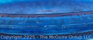 Tiara Indiana Glass Plate Aqua Blue Tray "Give Us This Day Our Daily Bread" 10.5”L x 7”W. Note Chip<br>

<br><br>

Removal Options:<br><br> Sat (Nov 8) & Sun (Nov 9) 11-3pm, 56 Scotch Hill Rd., Cambridge NY 12816<br><br>

Sat (Nov 15) 12-2pm, TMG Warehouse, 2800 Juniper St., Fairfax, VA 22031<br><br>

Request Shipping (david@themcguiregroupllc.com)