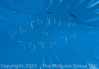 Tiara Indiana Glass Plate Aqua Blue Tray "Give Us This Day Our Daily Bread" 10.5”L x 7”W. Note Chip<br>

<br><br>

Removal Options:<br><br> Sat (Nov 8) & Sun (Nov 9) 11-3pm, 56 Scotch Hill Rd., Cambridge NY 12816<br><br>

Sat (Nov 15) 12-2pm, TMG Warehouse, 2800 Juniper St., Fairfax, VA 22031<br><br>

Request Shipping (david@themcguiregroupllc.com)