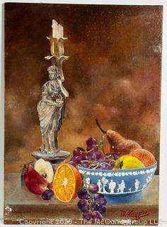 Unframed Oil on Board Still Life Signed by Artist McKay <br>

<br><br>

Removal Options:<br><br> Sat (Nov 8) & Sun (Nov 9) 11-3pm, 56 Scotch Hill Rd., Cambridge NY 12816<br><br>

Sat (Nov 15) 12-2pm, TMG Warehouse, 2800 Juniper St., Fairfax, VA 22031<br><br>

