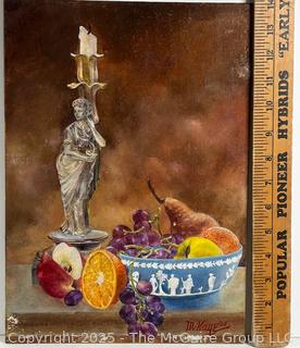 Unframed Oil on Board Still Life Signed by Artist McKay <br>

<br><br>

Removal Options:<br><br> Sat (Nov 8) & Sun (Nov 9) 11-3pm, 56 Scotch Hill Rd., Cambridge NY 12816<br><br>

Sat (Nov 15) 12-2pm, TMG Warehouse, 2800 Juniper St., Fairfax, VA 22031<br><br>

