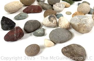 Group of Natural Stone Pebbles and Cobbles Picked While Working Scotch Hill Farm <br>

<br><br>

Removal Options:<br><br> Sat (Nov 8) & Sun (Nov 9) 11-3pm, 56 Scotch Hill Rd., Cambridge NY 12816<br><br>

Sat (Nov 15) 12-2pm, TMG Warehouse, 2800 Juniper St., Fairfax, VA 22031<br><br>

Request Shipping (david@themcguiregroupllc.com)