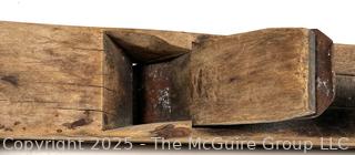 15"L Antique Wooden Smoothing Plane <br>

<br><br>

Removal Options:<br><br> Sat (Nov 8) & Sun (Nov 9) 11-3pm, 56 Scotch Hill Rd., Cambridge NY 12816<br><br>

Sat (Nov 15) 12-2pm, TMG Warehouse, 2800 Juniper St., Fairfax, VA 22031<br><br>

Request Shipping (david@themcguiregroupllc.com)