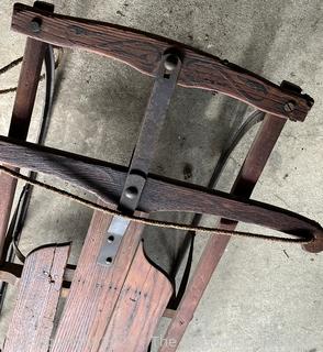 Wooden Snow Sled <br>

<br><br>

Removal Options:<br><br> Sat (Nov 8) & Sun (Nov 9) 11-3pm, 56 Scotch Hill Rd., Cambridge NY 12816<br><br>


