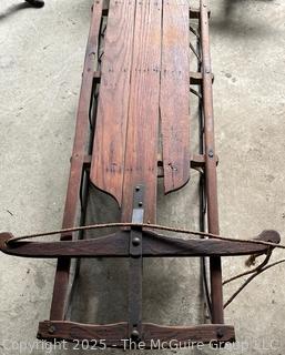 Wooden Snow Sled <br>

<br><br>

Removal Options:<br><br> Sat (Nov 8) & Sun (Nov 9) 11-3pm, 56 Scotch Hill Rd., Cambridge NY 12816<br><br>

