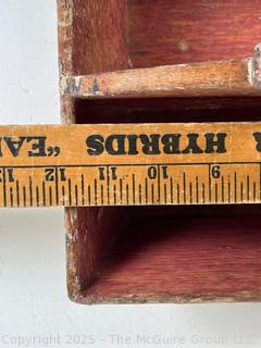 Primitive Wood Utensil Cutlery Knife Box Tray <br>

<br><br>

Removal Options:<br><br> Sat (Nov 8) & Sun (Nov 9) 11-3pm, 56 Scotch Hill Rd., Cambridge NY 12816<br><br>

Sat (Nov 15) 12-2pm, TMG Warehouse, 2800 Juniper St., Fairfax, VA 22031<br><br>

Request Shipping (david@themcguiregroupllc.com)
