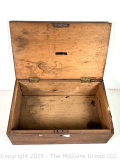 19th C Wooden Voting Box, Town of Jackson NY. Measures 10 x 16 x 6"T <br>

<br><br>

Removal Options:<br><br> Sat (Nov 8) & Sun (Nov 9) 11-3pm, 56 Scotch Hill Rd., Cambridge NY 12816<br><br>

