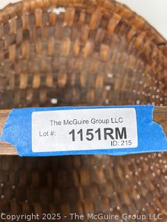 Oak Splint Gathering Basket <br>

<br><br>

Removal Options:<br><br> Sat (Nov 8) & Sun (Nov 9) 11-3pm, 56 Scotch Hill Rd., Cambridge NY 12816<br><br>

Sat (Nov 15) 12-2pm, TMG Warehouse, 2800 Juniper St., Fairfax, VA 22031<br><br>

Request Shipping (david@themcguiregroupllc.com)