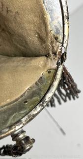 Victorian Steel Bead Fringe Handbag with Chatelaine Belt Clip. Some Damage. <br>

<br><br>

Removal Options:<br><br> Sat (Nov 8) & Sun (Nov 9) 11-3pm, 56 Scotch Hill Rd., Cambridge NY 12816<br><br>

Sat (Nov 15) 12-2pm, TMG Warehouse, 2800 Juniper St., Fairfax, VA 22031<br><br>

Request Shipping (david@themcguiregroupllc.com) 