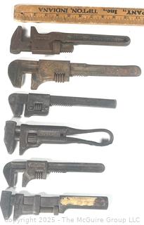 Six (6) Monkey and Pipe Wrenches<br>

<br><br>

Removal Options:<br><br> Sat (Nov 8) & Sun (Nov 9) 11-3pm, 56 Scotch Hill Rd., Cambridge NY 12816<br><br>

Sat (Nov 15) 12-2pm, TMG Warehouse, 2800 Juniper St., Fairfax, VA 22031<br><br>

Request Shipping (david@themcguiregroupllc.com)