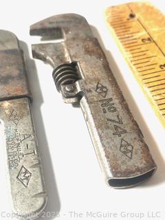 19th C Adjustable Wrenches Made by Stillson, Bemis & Call, and Mechanical Tool Co.<br>

<br><br>

Removal Options:<br><br> Sat (Nov 8) & Sun (Nov 9) 11-3pm, 56 Scotch Hill Rd., Cambridge NY 12816<br><br>

Sat (Nov 15) 12-2pm, TMG Warehouse, 2800 Juniper St., Fairfax, VA 22031<br><br>

Request Shipping (david@themcguiregroupllc.com)