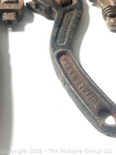 19th C Adjustable Wrenches Made by Stillson, Bemis & Call, and Mechanical Tool Co.<br>

<br><br>

Removal Options:<br><br> Sat (Nov 8) & Sun (Nov 9) 11-3pm, 56 Scotch Hill Rd., Cambridge NY 12816<br><br>

Sat (Nov 15) 12-2pm, TMG Warehouse, 2800 Juniper St., Fairfax, VA 22031<br><br>

Request Shipping (david@themcguiregroupllc.com)