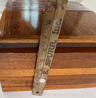 Hand-Crafted Wood Box with Lid<br>

<br><br>

Removal Options:<br><br> Sat (Nov 8) & Sun (Nov 9) 11-3pm, 56 Scotch Hill Rd., Cambridge NY 12816<br><br>

Sat (Nov 15) 12-2pm, TMG Warehouse, 2800 Juniper St., Fairfax, VA 22031<br><br>

Request Shipping (david@themcguiregroupllc.com)