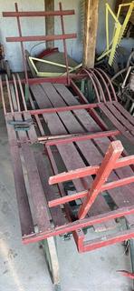 Red Wooden Market Carriage <br>

<br><br>

Removal Options:<br><br> Sat (Nov 8) & Sun (Nov 9) 11-3pm, 56 Scotch Hill Rd., Cambridge NY 12816<br><br>

Sat (Nov 15) 12-2pm, TMG Warehouse, 2800 Juniper St., Fairfax, VA 22031<br><br>

Request Shipping (david@themcguiregroupllc.com)