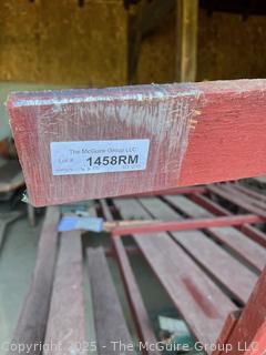 Red Wooden Market Carriage <br>

<br><br>

Removal Options:<br><br> Sat (Nov 8) & Sun (Nov 9) 11-3pm, 56 Scotch Hill Rd., Cambridge NY 12816<br><br>

Sat (Nov 15) 12-2pm, TMG Warehouse, 2800 Juniper St., Fairfax, VA 22031<br><br>

Request Shipping (david@themcguiregroupllc.com)