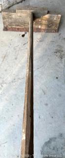 Primitive Barn Floor Scraper<br>

<br><br>

Removal Options:<br><br> Sat (Nov 8) & Sun (Nov 9) 11-3pm, 56 Scotch Hill Rd., Cambridge NY 12816<br><br>

Sat (Nov 15) 12-2pm, TMG Warehouse, 2800 Juniper St., Fairfax, VA 22031<br><br>

Request Shipping (david@themcguiregroupllc.com)