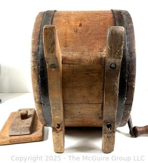 Antique Wooden Rotary Butter Churn <br>

<br><br>

Removal Options:<br><br> Sat (Nov 8) & Sun (Nov 9) 11-3pm, 56 Scotch Hill Rd., Cambridge NY 12816<br><br>

