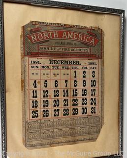 1881 Wall Calendar <br>

<br><br>

Removal Options:<br><br> Sat (Nov 8) & Sun (Nov 9) 11-3pm, 56 Scotch Hill Rd., Cambridge NY 12816<br><br>

Sat (Nov 15) 12-2pm, TMG Warehouse, 2800 Juniper St., Fairfax, VA 22031<br><br>

Request Shipping (david@themcguiregroupllc.com)