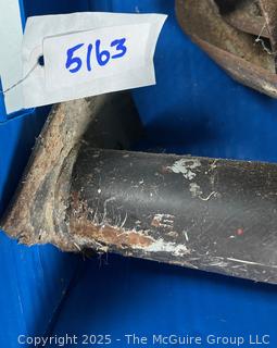 Grouping of Farm and Bench Tools Including Planet Jr. Plow Points and Branded Wrench, Marking Gage, Cow Bell, Hand Crank Jack, Oil Cans, Multi-Tool, Horseshoes and Wood Plane <br>

<br><br>

Removal Options:<br><br> Sat (Nov 8) & Sun (Nov 9) 11-3pm, 56 Scotch Hill Rd., Cambridge NY 12816<br><br>

Sat (Nov 15) 12-2pm, TMG Warehouse, 2800 Juniper St., Fairfax, VA 22031<br><br>

Request Shipping (david@themcguiregroupllc.com)