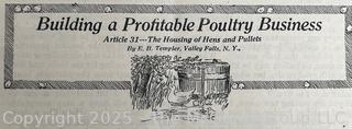 Two (2) Issues of 1912 The Poultry Review. Jennie Mae McGuire as a High School Student  was the Illustrator Artist of the Nationally Circulated Magazine <br><br>

Removal Options:<br><br> Sat (Nov 8) & Sun (Nov 9) 11-3pm, 56 Scotch Hill Rd., Cambridge NY 12816<br><br>

Sat (Nov 15) 12-2pm, TMG Warehouse, 2800 Juniper St., Fairfax, VA 22031<br><br>

Request Shipping (david@themcguiregroupllc.com) 