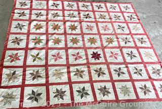 Quilt. Measures 74 x 87"<br>

<br><br>

Removal Options:<br><br> Sat (Nov 8) & Sun (Nov 9) 11-3pm, 56 Scotch Hill Rd., Cambridge NY 12816<br><br>

Sat (Nov 15) 12-2pm, TMG Warehouse, 2800 Juniper St., Fairfax, VA 22031<br><br>

Request Shipping (david@themcguiregroupllc.com)