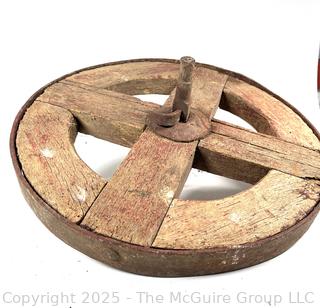 19" Diameter Wooden Wheel/Iron Wheel