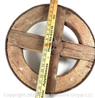 19" Diameter Wooden Wheel/Iron Wheel