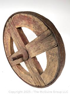 19" Diameter Wooden Wheel/Iron Wheel