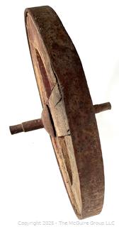 19" Diameter Wooden Wheel/Iron Wheel