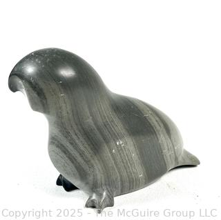 Canadian Inuit Soapstone Carved Bird