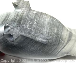 Canadian Inuit Soapstone Carved Bird