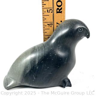 Canadian Inuit Soapstone Carved Bird