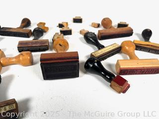Grouping of Vintage Ink Stamps Including Montgomery Wards