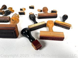 Grouping of Vintage Ink Stamps Including Montgomery Wards