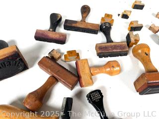 Grouping of Vintage Ink Stamps Including Montgomery Wards