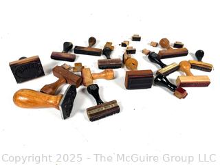 Grouping of Vintage Ink Stamps Including Montgomery Wards