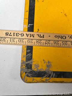 Metal Tractor Warning Road Sign. Measures 30 x 30"