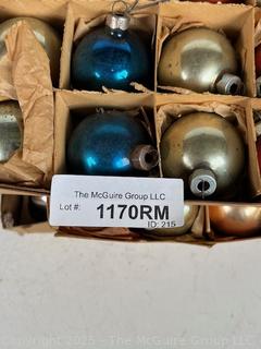 Three Dozen Vintage Mercury Glass Ornaments<br>

<br><br>

Removal Options:<br><br> Sat (Nov 8) & Sun (Nov 9) 11-3pm, 56 Scotch Hill Rd., Cambridge NY 12816<br><br>

Sat (Nov 15) 12-2pm, TMG Warehouse, 2800 Juniper St., Fairfax, VA 22031<br><br>

Request Shipping (david@themcguiregroupllc.com)