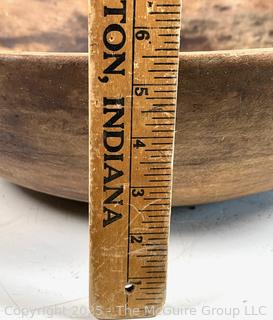 Large Turned Wooden Bowl Measures 18.5 Diameter x 5.5" Tall<br>

<br><br>

Removal Options:<br><br> Sat (Nov 8) & Sun (Nov 9) 11-3pm, 56 Scotch Hill Rd., Cambridge NY 12816<br><br>

Sat (Nov 15) 12-2pm, TMG Warehouse, 2800 Juniper St., Fairfax, VA 22031<br><br>

Request Shipping (david@themcguiregroupllc.com)