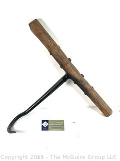 Forged Ice Hook w/ Wooden Handle. Hook 12". Handle 18"<br>

<br><br>

Removal Options:<br><br> Sat (Nov 8) & Sun (Nov 9) 11-3pm, 56 Scotch Hill Rd., Cambridge NY 12816<br><br>

