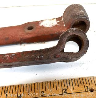 Wrought Iron Strap Door/Hinge Bars<br>

<br><br>

Removal Options:<br><br> Sat (Nov 8) & Sun (Nov 9) 11-3pm, 56 Scotch Hill Rd., Cambridge NY 12816<br><br>

Sat (Nov 15) 12-2pm, TMG Warehouse, 2800 Juniper St., Fairfax, VA 22031<br><br>

Request Shipping (david@themcguiregroupllc.com)